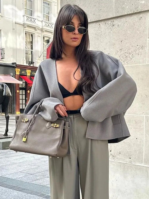 Gray jacket for women
