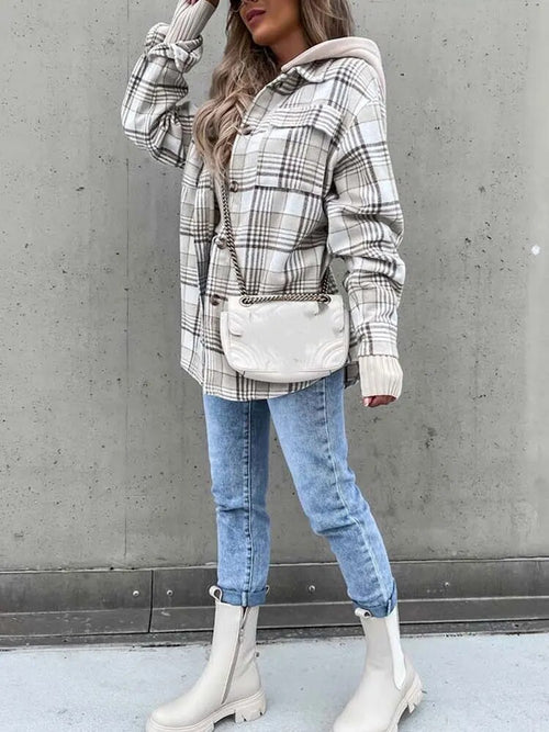Plaid jacket for women